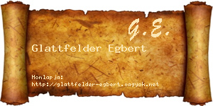 Glattfelder Egbert névjegykártya
